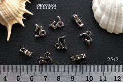Подвеска зодиак "Козерог", 7х10 мм, №2542, 1 шт