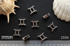 Подвеска зодиак "Близнецы", 9х10 мм, №2550, 1 шт Подвеска зодиак "Близнецы", 9х10 мм, №2550, 1 шт