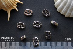 Подвеска зодиак "Рак", 7х10 мм, №2558, 1 шт Подвеска зодиак "Рак", 7х10 мм, №2558, 1 шт