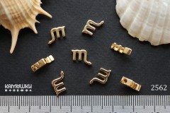 Подвеска зодиак "Скорпион", 6х10 мм, №2562, 1 шт