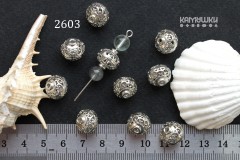 Бусина-рондель "завитушки" 11,5х12 мм, №2603-0920, 1 шт Бусина-рондель "завитушки" 11,5х12 мм, №2603-0920, 1 шт