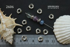 Бусина-рондель "витое колечко", №2606-0920, 1 шт Бусина-рондель "витое колечко", №2606-0920, 1 шт