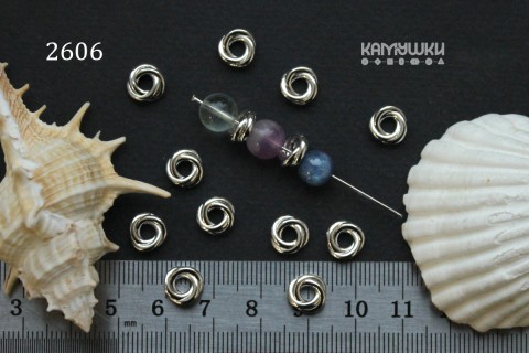 Бусина-рондель "витое колечко", №2606-0920, 1 шт