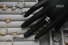 Кольцо безразмерное "обнимашки", №2423, 1 шт