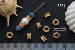 Бусина-рондель ажурный симметричный 4х7мм, №2751-4, 1 шт Бусина-рондель ажурный симметричный 4х7мм, №2751-4, 1 шт