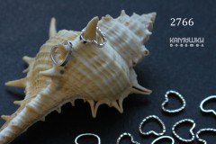 Коннектор "сердечко" 6х8 мм, №2766-4, 1 шт Коннектор "сердечко" 6х8 мм, №2766-4, 1 шт