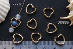 Коннектор "рамка для бусины сердце" 12х13 мм, №2776, 1 шт Коннектор "рамка для бусины сердце" 12х13 мм, №2776, 1 шт