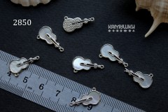Коннектор с перламутром "гитара" 9х18 мм, №2850-0920, 1 шт