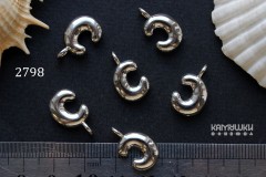 Подвеска объемные буквы, "C", 12х14 мм, №2798, 1 шт Подвеска объемные буквы, "C", 12х14 мм, №2798, 1 шт