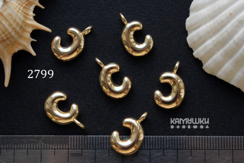 Подвеска объемные буквы, "C", 12х14 мм, №2799, 1 шт