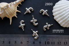 Подвеска объемные буквы, "T", 12х14 мм, №2800, 1 шт Подвеска объемные буквы, "T", 12х14 мм, №2800, 1 шт