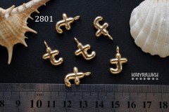 Подвеска объемные буквы, "T", 12х14 мм, №2801, 1 шт