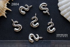 Подвеска объемные буквы, "S", 12х14 мм, №2804, 1 шт Подвеска объемные буквы, "S", 12х14 мм, №2804, 1 шт