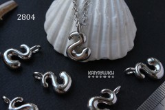Подвеска объемные буквы, "S", 12х14 мм, №2804, 1 шт