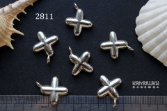 Подвеска объемные буквы, "X", 18х18 мм, №2811, 1 шт