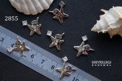 Подвеска персонаж "пряник" с фианитами 15х16 мм, №2854-0920, 1 шт