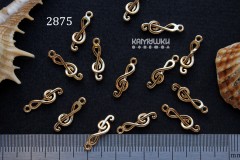 Подвеска "скрипичный ключ", 5х15 мм, №2875-4, 1 шт Подвеска "скрипичный ключ", 5х15 мм, №2875-4, 1 шт
