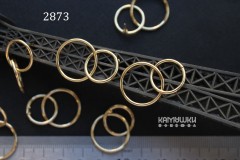 Швензы-пусеты "два кольца" №2873, 1 пара Швензы-пусеты "два кольца" №2873, 1 пара