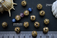 Бусина-шар "рыбки" 10 мм №2949, 1 шт