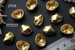 Бусина-рамка "мятая капля" 14х17 мм, №2958-0920, 1 шт