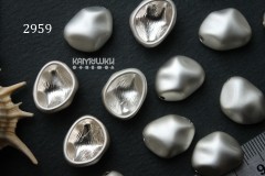 Бусина-рамка "мятая капля" 14х17 мм, №2959-0920, 1 шт Бусина-рамка "мятая капля" 14х17 мм, №2959-0920, 1 шт
