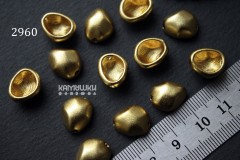 Бусина-рамка "мятая капля" 11х13 мм, №2960-0920, 1 шт Бусина-рамка "мятая капля" 11х13 мм, №2960-0920, 1 шт