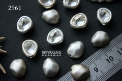 Бусина-рамка "мятая капля" 11х13 мм, №2961-0920, 1 шт