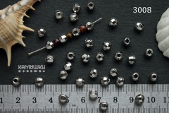 Бусина-шар граненый 6 мм №3008, 1 шт