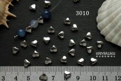 Бусина "сердечко" 3х6 мм, №3010, 1 шт
