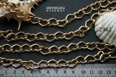 Цепь крупная фигурная "Сердца", звено 10х16 мм, №2962-0920, отрезок 25 см Цепь крупная фигурная "Сердца", звено 10х16 мм, №2962-0920, отрезок 25 см