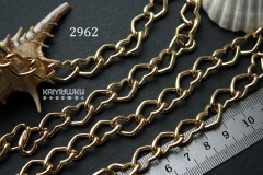 Цепь крупная фигурная "Сердца", звено 10х16 мм, №2962-0920, отрезок 25 см