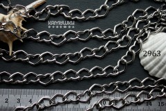 Цепь крупная фигурная "Сердца", звено 10х16 мм, №2963-0920, отрезок 25 см