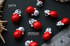Подвеска "неваляшка" цветная, 10х15 мм, №2979-0920, 1 шт