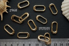Застежка-карабин "овал" 20 мм, №2968, 1 шт Застежка-карабин "овал" 20 мм, №2968, 1 шт