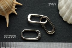 Застежка-карабин "овал" 20 мм, №2989-0920, 1 шт Застежка-карабин "овал" 20 мм, №2989-0920, 1 шт