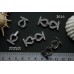 Застежка многорядная с фианитами 12х32 мм, №3016, 1 шт