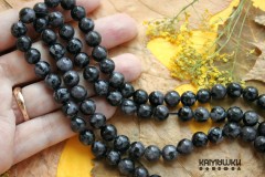 Габбро-диорит, "Мерлинит", шар гладкий 8 мм, набор 11 бусин Габбро-диорит, "Мерлинит", шар гладкий 8 мм, набор 11 бусин