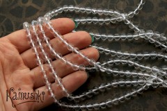 Горный хрусталь, шар гладкий 6 мм, набор 16 бусин Горный хрусталь, шар гладкий 6 мм, набор 16 бусин