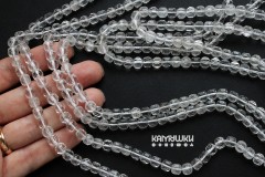 Горный хрусталь, кубик граненый 6 мм, набор 15 бусин Горный хрусталь, кубик граненый 6 мм, набор 15 бусин