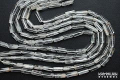 Горный хрусталь, цилиндры произвольной огранки, набор 9 см Горный хрусталь, цилиндры произвольной огранки, набор 9 см