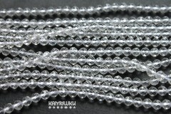 Горный хрусталь, шар ювелирная огранка 4 мм, набор 9,5 см Горный хрусталь, шар ювелирная огранка 4 мм, набор 9,5 см