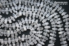 Горный хрусталь, кристаллы матовые 20-25 мм, набор 8 бусин