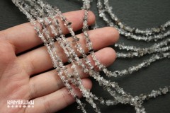 Горный хрусталь, двухголовые кристаллы с включениями, мелкие, набор 9,5 см