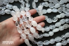 Горный хрусталь и белый кварц, галтовка 10-20 мм, набор 9 см Горный хрусталь и белый кварц, галтовка 10-20 мм, набор 9 см