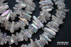 Кварц , кристаллы тонированные радужные 12-25 мм, набор 9,5 см