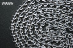Горный хрусталь, монетка граненая 8 мм, набор 9 бусин Горный хрусталь, монетка граненая 8 мм, набор 9 бусин