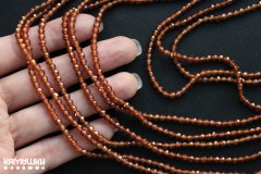 Гранат гессонит, шар граненый 3,5 мм, набор 9,5 см