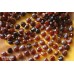 Гранат гессонит, монетка граненая 8 мм, набор 9 бусин