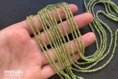 Хризолит, кубик граненый 2 мм, набор 9,5 см