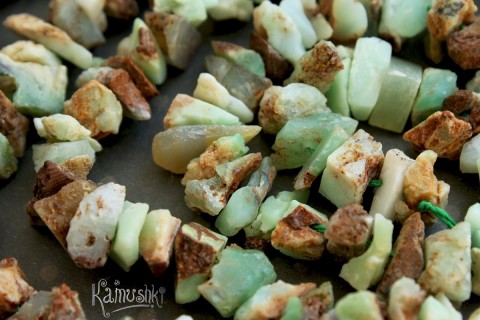 Хризопраз, кусочки, набор 9 см